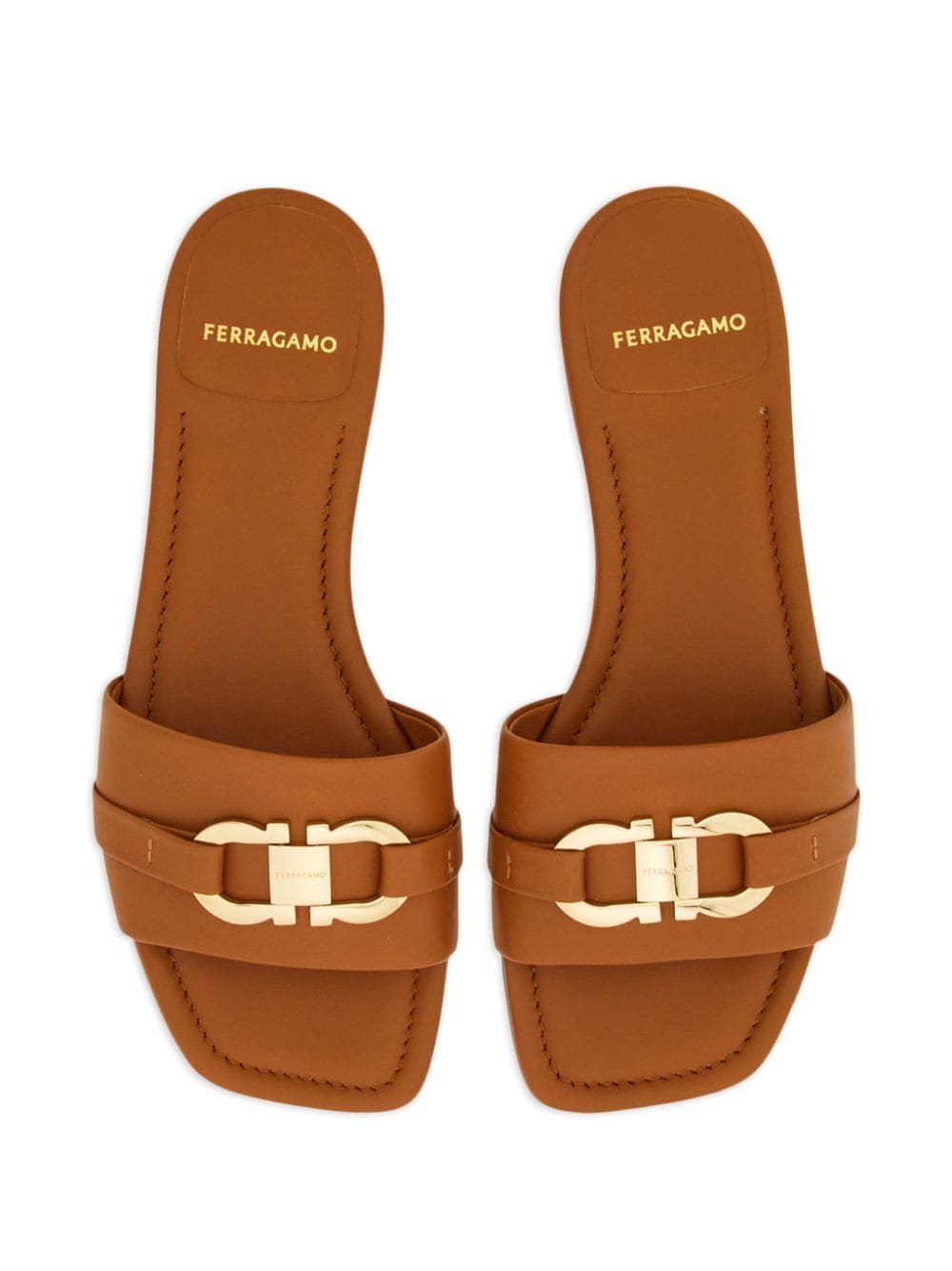 Ferragamo 40mm Gancini-buckle Leather Slides-Sandals-Ferragamo-5.5-Urbanheer