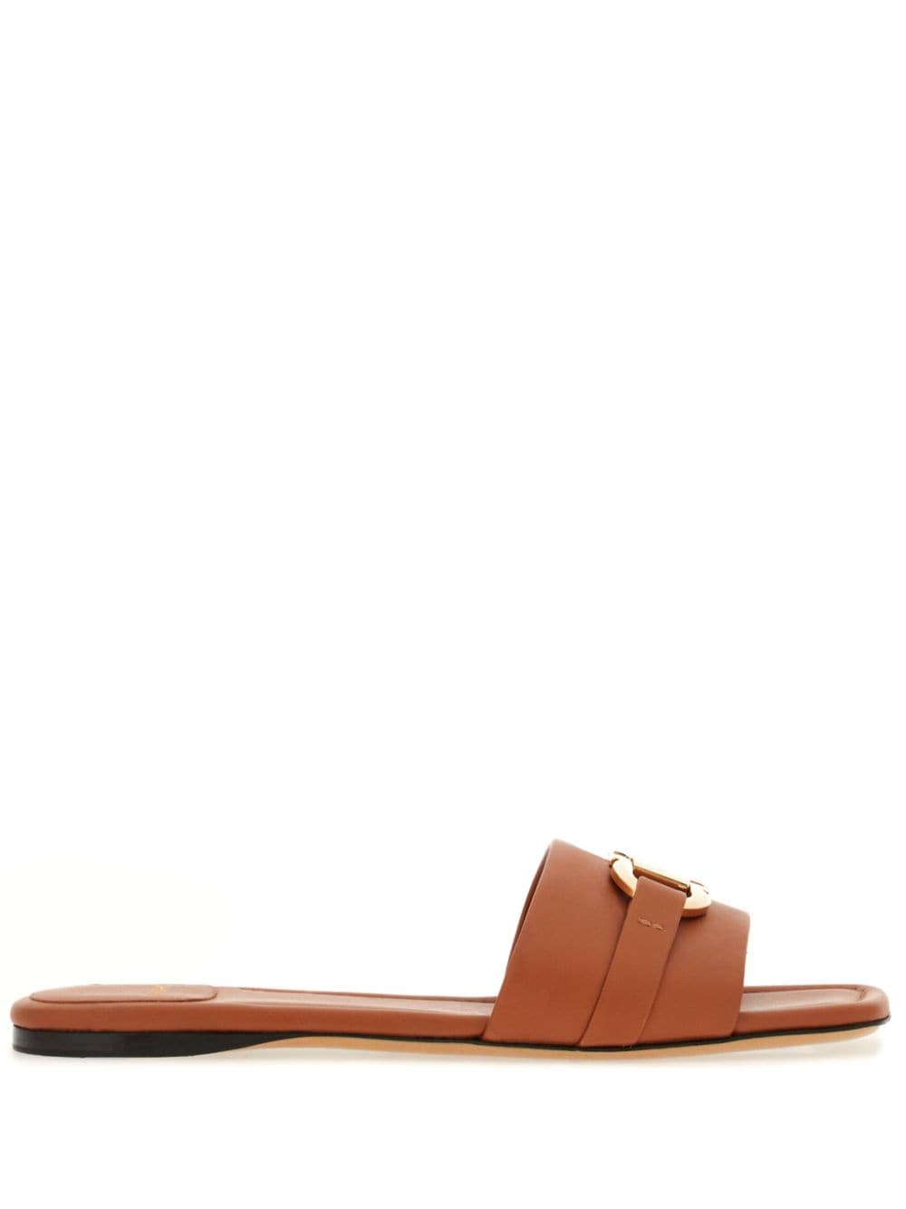 Ferragamo 40mm Gancini-buckle Leather Slides-Sandals-Ferragamo-5.5-Urbanheer