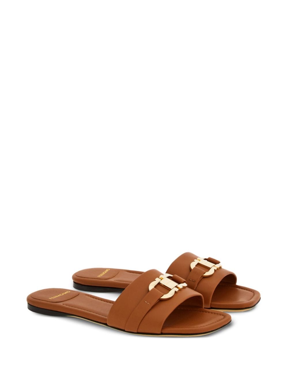 Ferragamo 40mm Gancini-buckle Leather Slides-Sandals-Ferragamo-5.5-Urbanheer