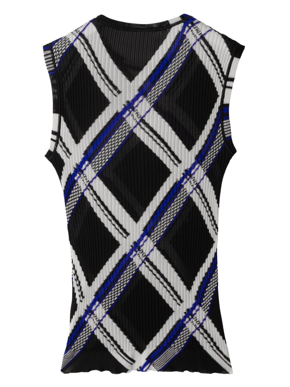 Burberry checked silk top