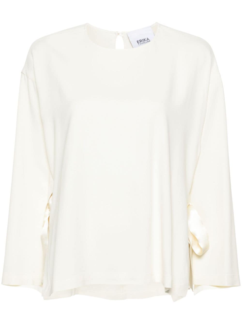 Erika Cavallini Semi-Couture Top White-Topwear-Erika Cavallini Semi-Couture-40-Urbanheer