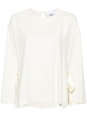 Erika Cavallini Semi-Couture Top White-Topwear-Erika Cavallini Semi-Couture-40-Urbanheer