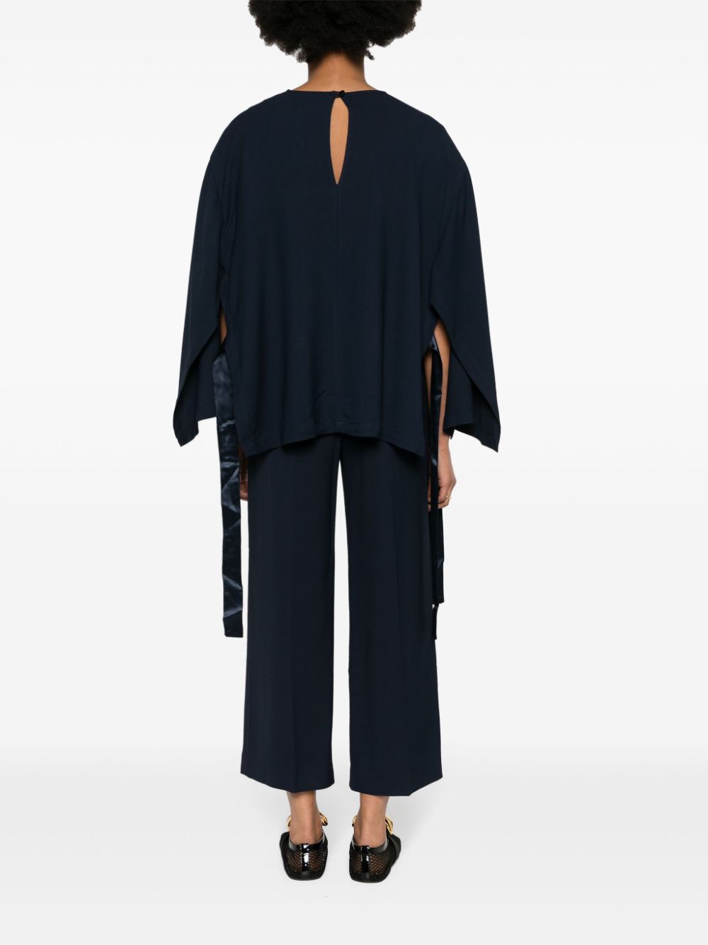 Erika Cavallini Semi-Couture Top Blue-Topwear-Erika Cavallini Semi-Couture-38-Urbanheer