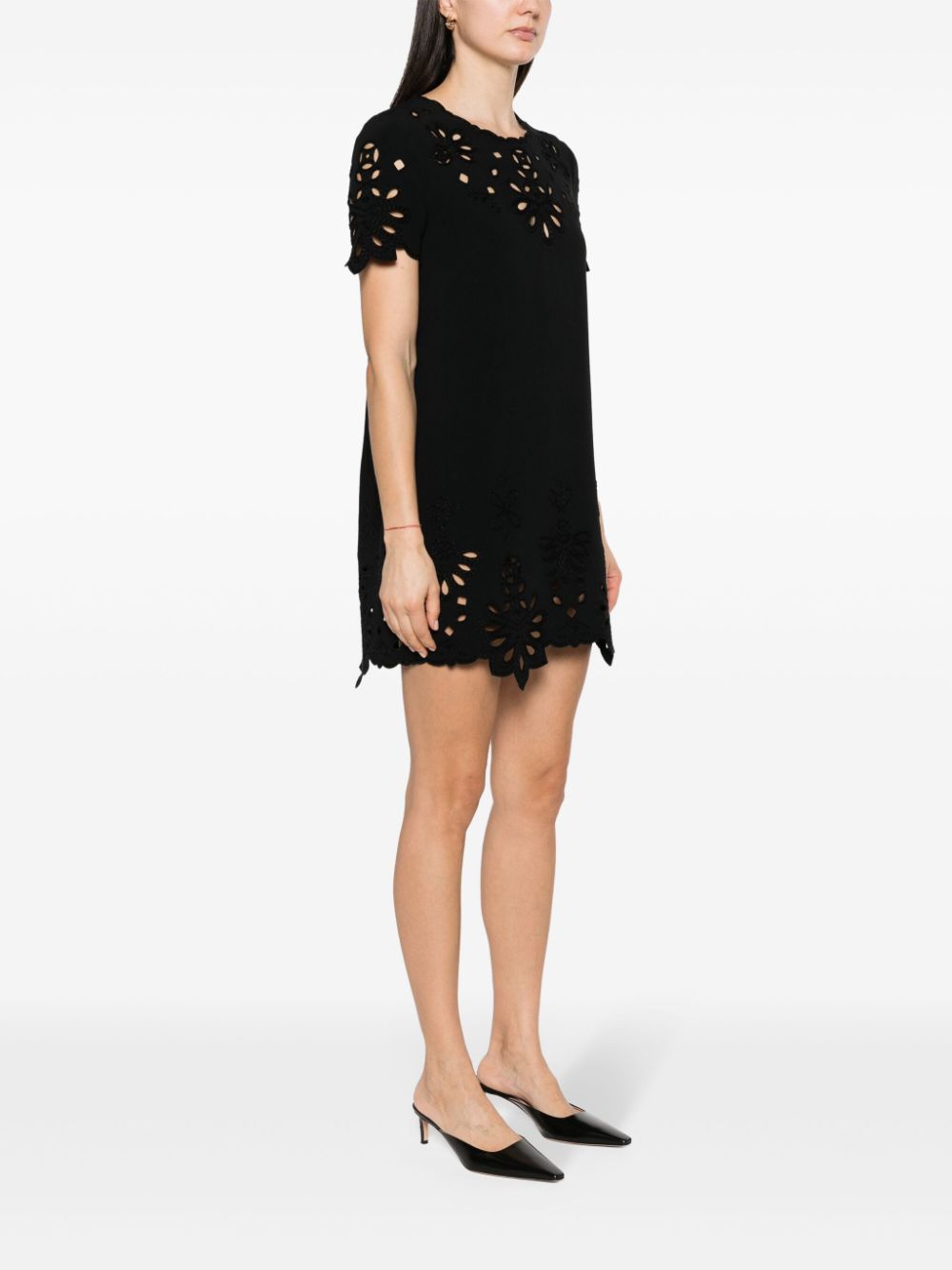 Ermanno Scervino Embroidered cotton short dress-Dresses-Ermanno Scervino-40-Urbanheer