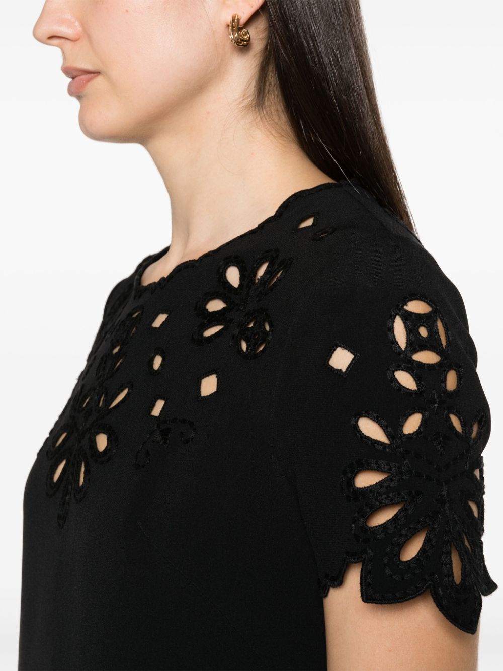 Ermanno Scervino Embroidered cotton short dress-Dresses-Ermanno Scervino-40-Urbanheer