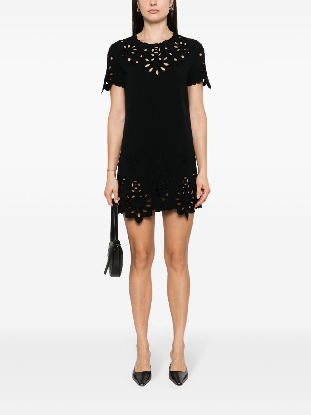 Ermanno Scervino Embroidered cotton short dress-Dresses-Ermanno Scervino-40-Urbanheer