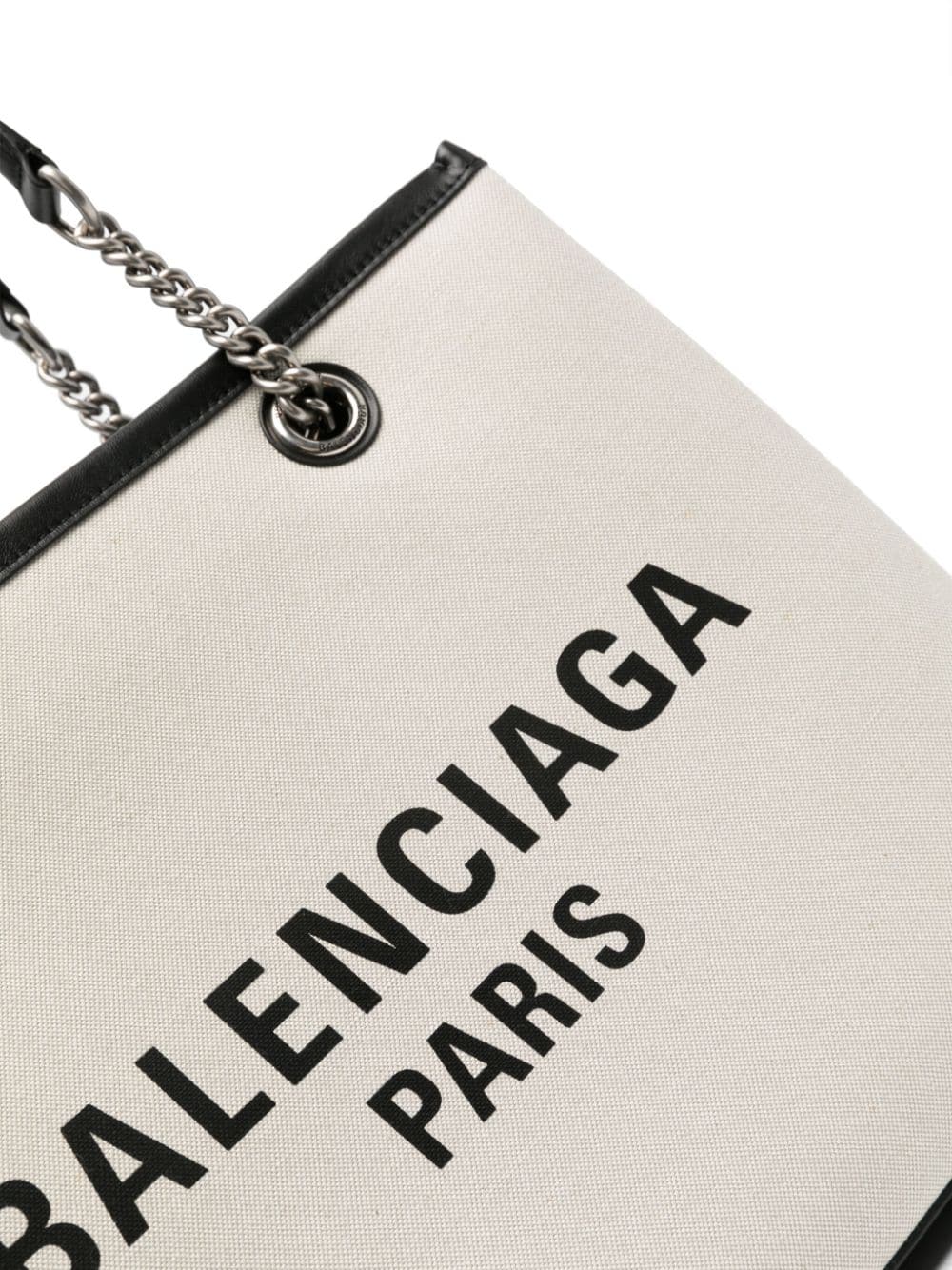 Balenciaga Logo Print Canvas Tote Bag-Shopper-Balenciaga-UNI-Urbanheer