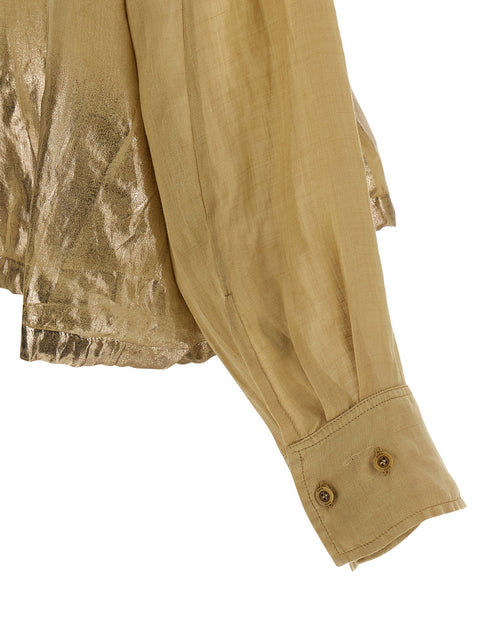 Nude Linen Blend Shirt