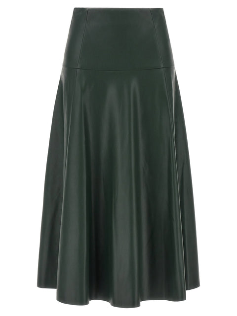 Nude Eco-leather Skirt