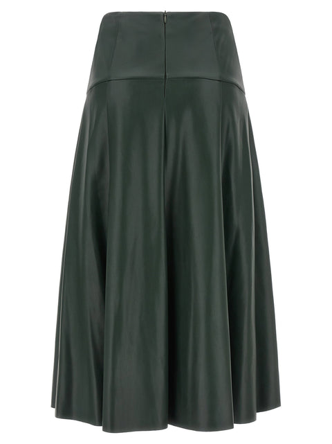 Nude Eco-leather Skirt
