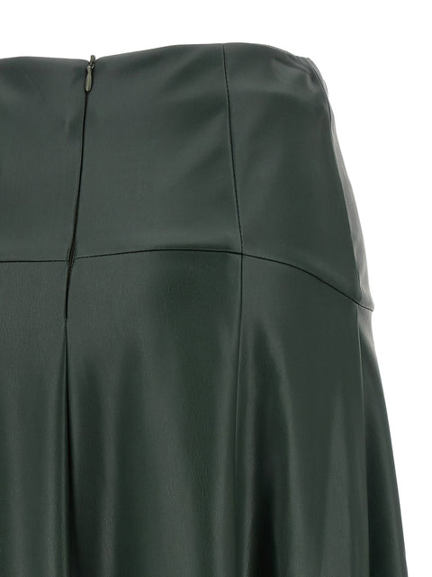 Nude Eco-leather Skirt