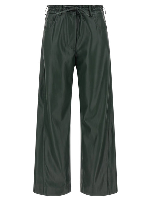 Nude Faux Leather Trousers