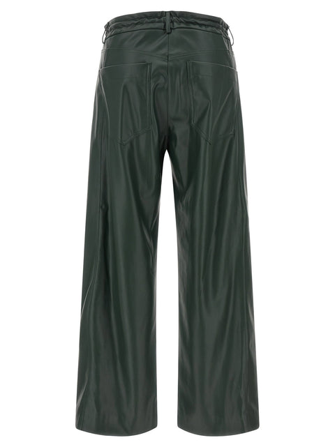 Nude Faux Leather Trousers