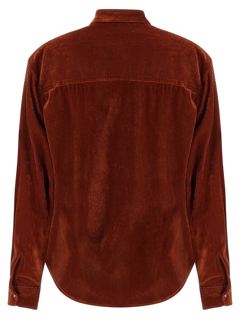 Nude Velvet Shirt