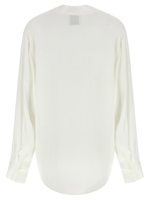 Nude V-neck Blouse