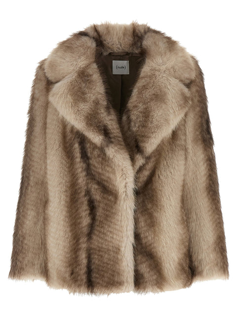 Nude Faux Fur Jacket