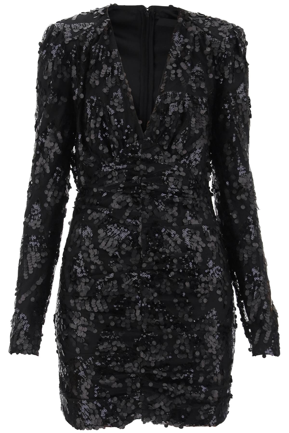 Rotate Sequined Mini Dress-WOMEN - DRESS-Rotate-Black-34-Urbanheer