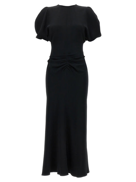 Victoria Beckham Gathered Waist Midi Dress