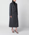 Victoria Beckham Double-breasted coat in grey mélange wool and cashmere