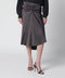 Victoria Beckham Bela midi skirt in mineral grey crêpe satin