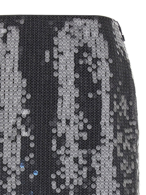 Rotate Birger Christensen Net Sequin Midi Skirt