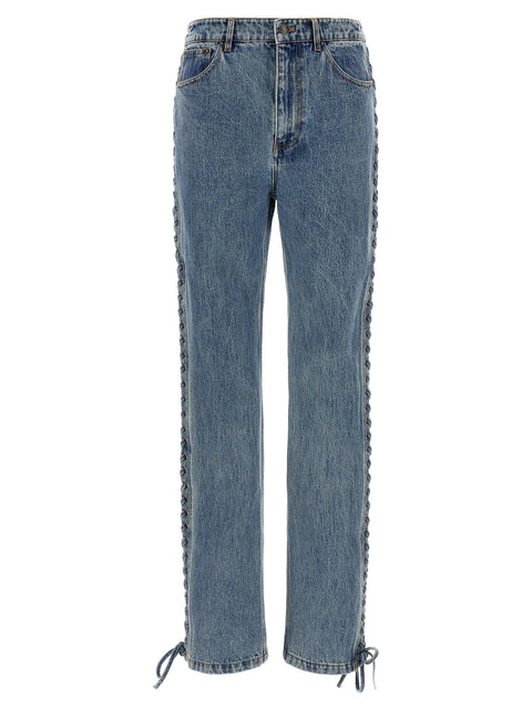 Rotate Birger Christensen Laced Straight Leg Jeans