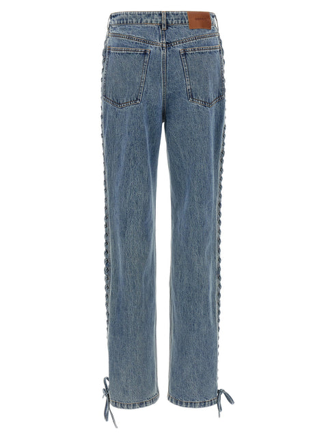 Rotate Birger Christensen Laced Straight Leg Jeans