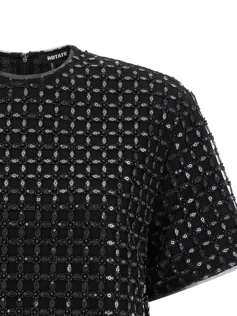 Rotate Birger Christensen Beaded Oversize Top
