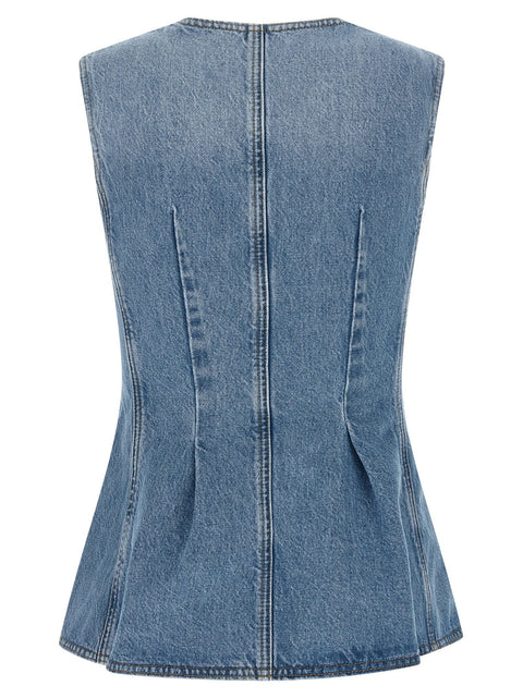 Rotate Birger Christensen Flared Denim Top