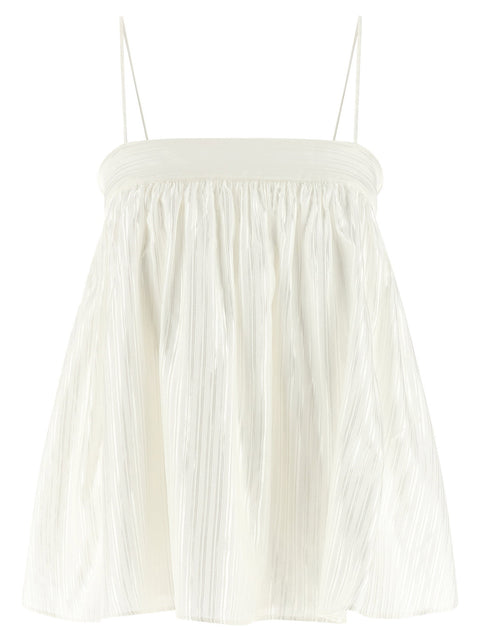 Rotate Birger Christensen Striped Viscose Top
