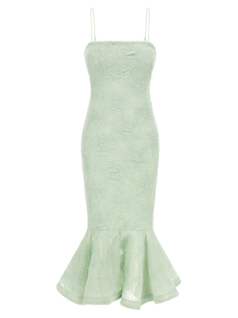 Rotate Birger Christensen Flower Mesh Flounce Dress