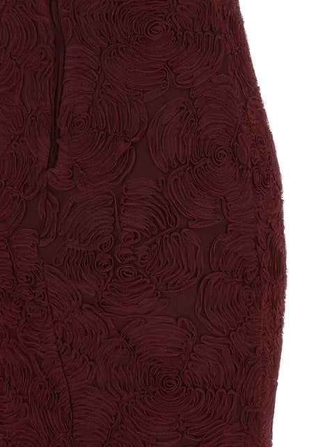Rotate Birger Christensen Flower Mesh Flounce Dress