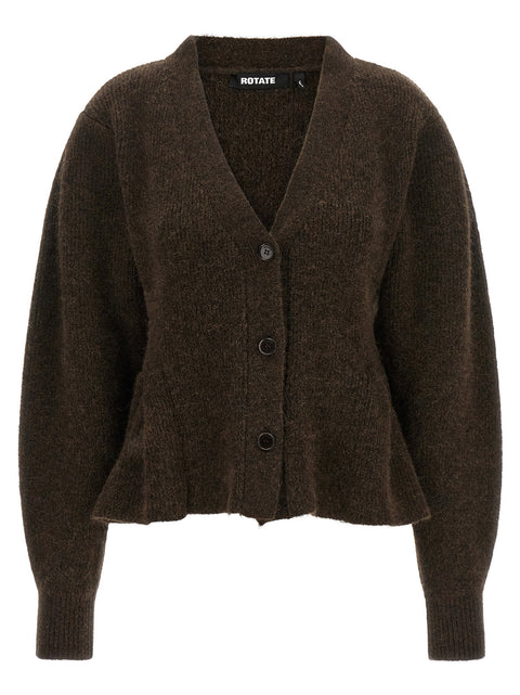 Rotate Birger Christensen Peplum Fund Cardigan