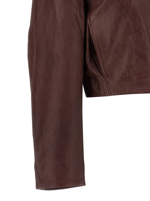 Rotate Birger Christensen Boxy Square Leather Jacket