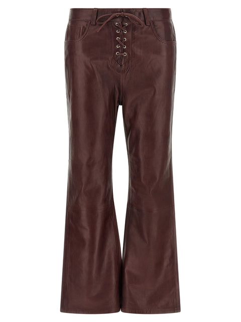 Rotate Birger Christensen Flared Leather-effect Pants