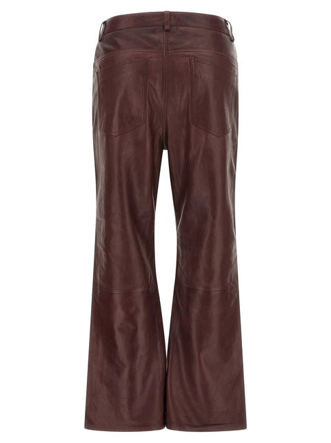 Rotate Birger Christensen Flared Leather-effect Pants