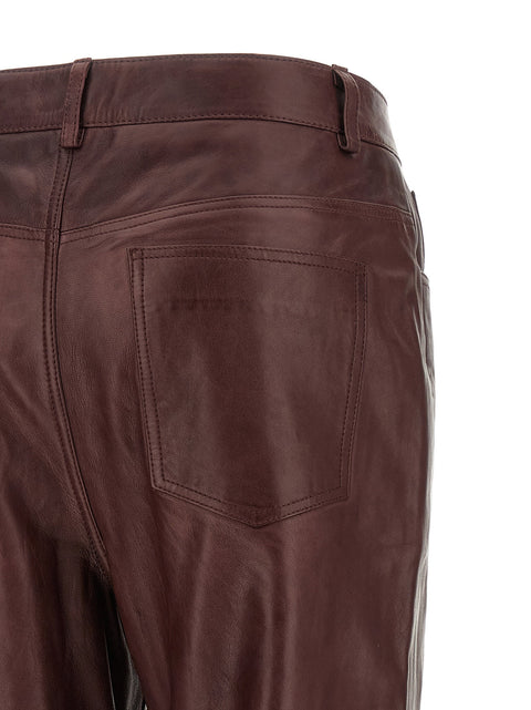 Rotate Birger Christensen Flared Leather-effect Pants