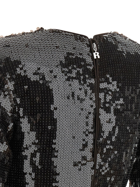 Rotate Birger Christensen Sequin Dress With Flower