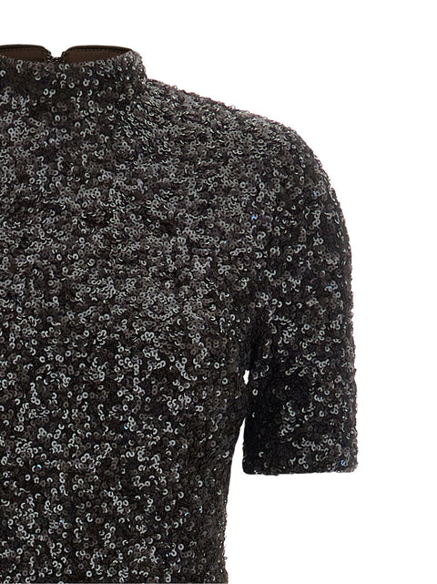 Rotate Birger Christensen Sequins Maxi Slit Dress
