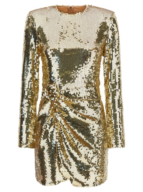 Rotate Birger Christensen Sequins Ls Mini Dress Short Dress
