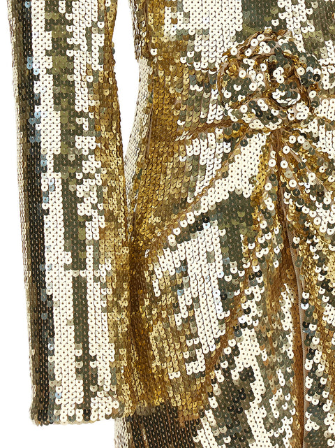 Rotate Birger Christensen Sequins Ls Mini Dress Short Dress