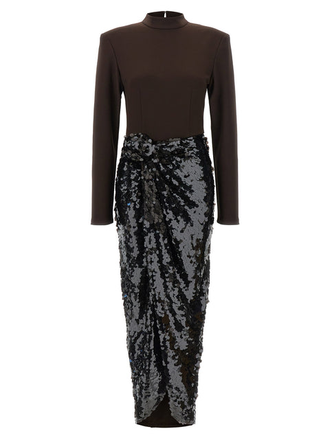 Rotate Birger Christensen Knotted Midi Dress Dress