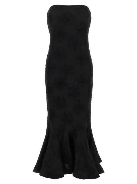 Rotate Birger Christensen Flower Mesh Flounce Dress