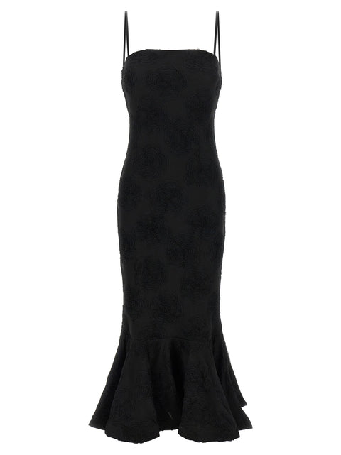 Rotate Birger Christensen Flower Mesh Flounce Dress