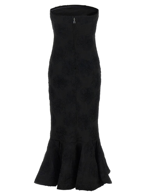 Rotate Birger Christensen Flower Mesh Flounce Dress