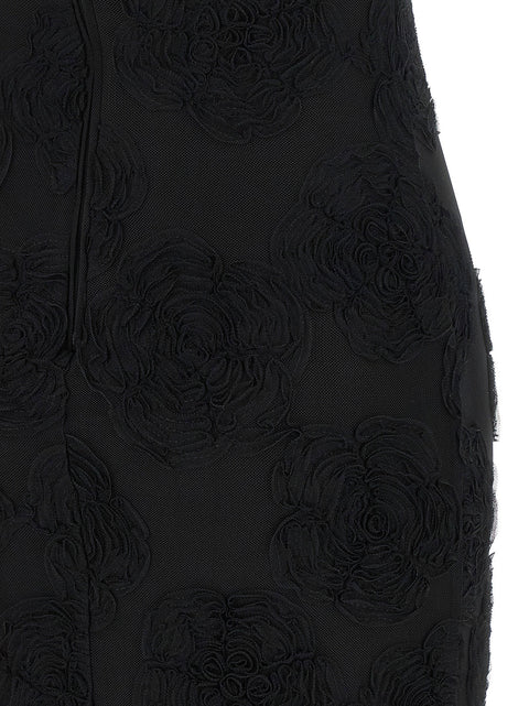 Rotate Birger Christensen Flower Mesh Flounce Dress