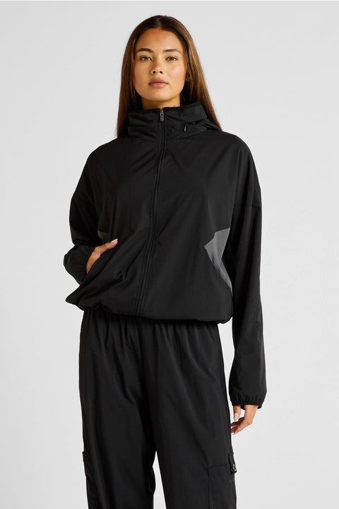 Spray Paneled Windbreaker