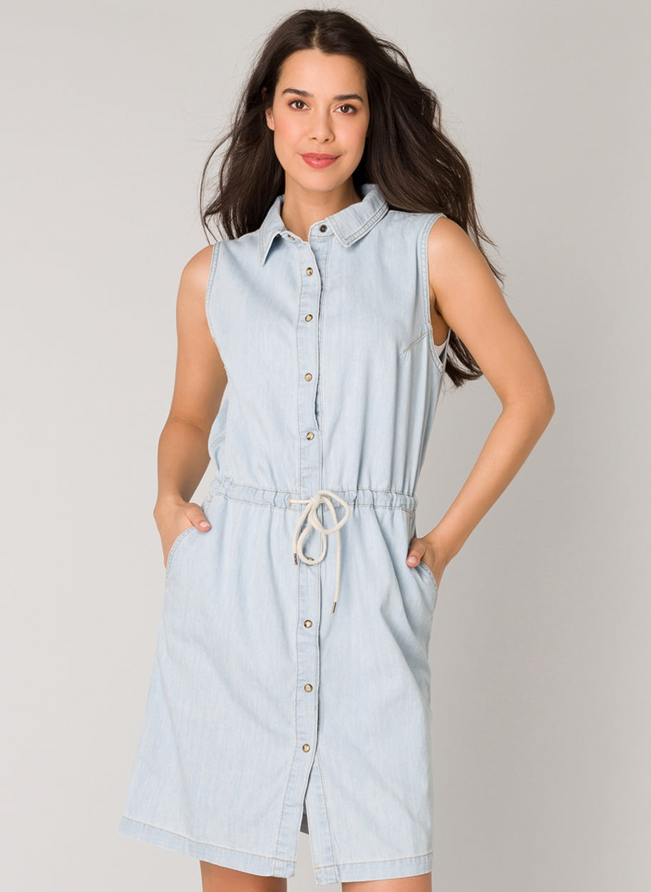 Maureen Denim Sleevless Dress-Clothing - Women-Yest-2-Urbanheer