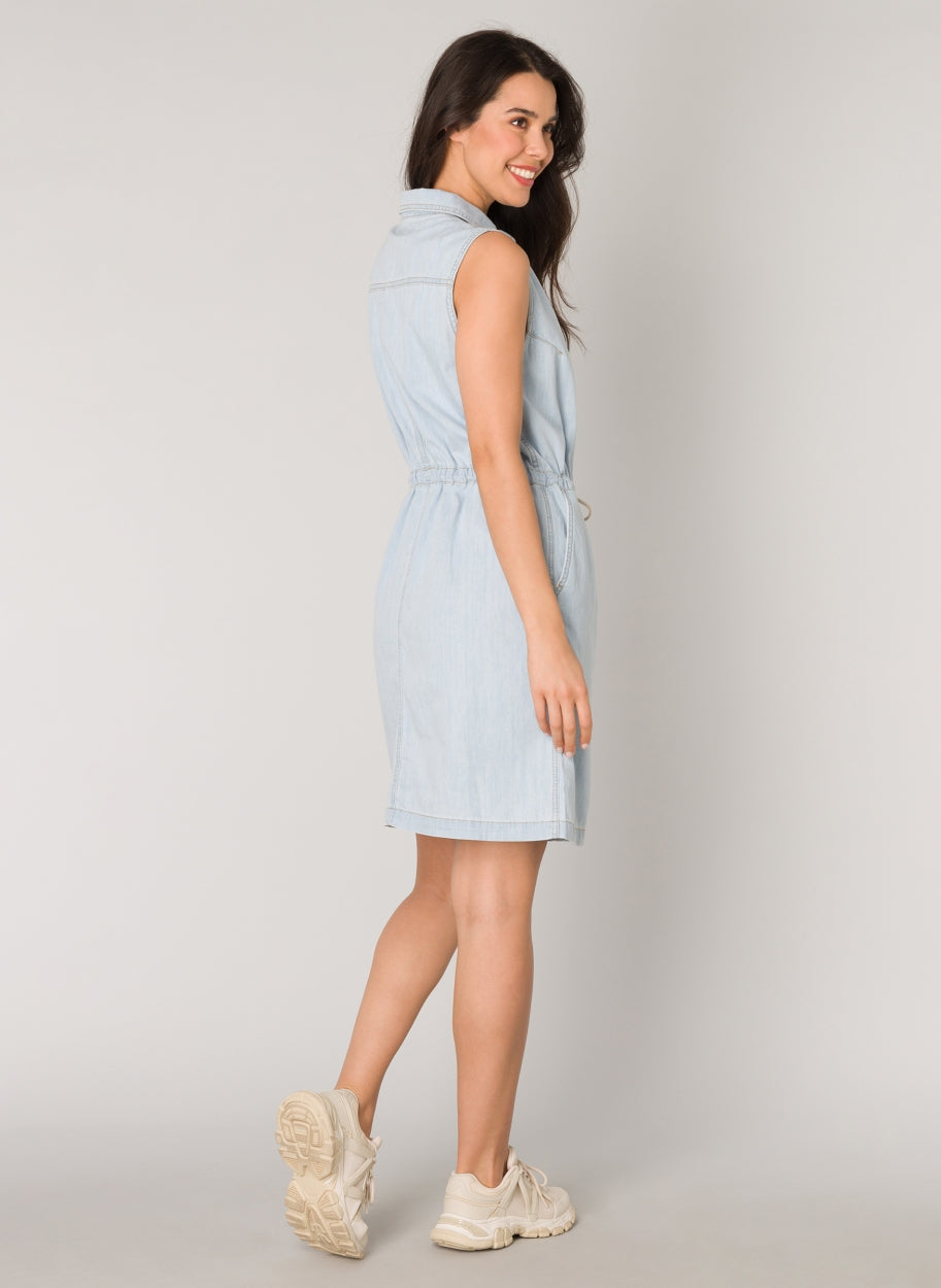 Maureen Denim Sleevless Dress-Clothing - Women-Yest-2-Urbanheer