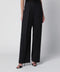 Victoria Beckham Cecilia Trousers in Dark Grey Mélange Wool